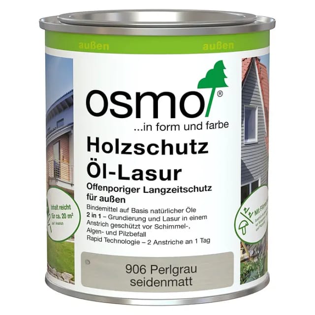 Osmo Holzschutz Öl-Lasur 750 ml perlgrau Holzlasur