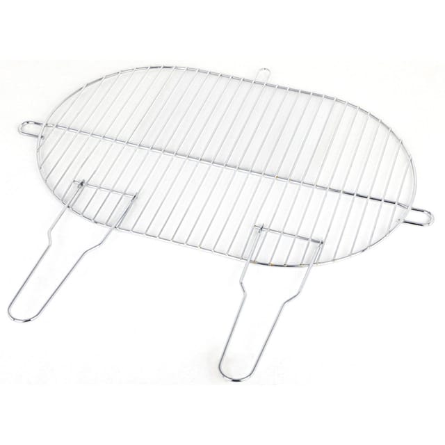 Einfaches ovales Gitter aus verchromtem Stahl - 50,5 x 33 cm