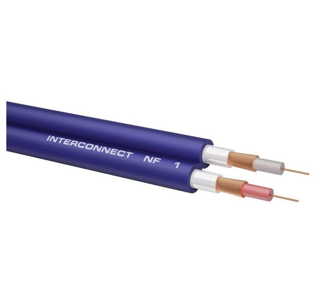 Oehlbach - Cinch Audio Anschlusskabel [2x Cinch-Stecker - 2x Cinch-Stecker] 1.00 m Blau vergoldete Steckkontakt
