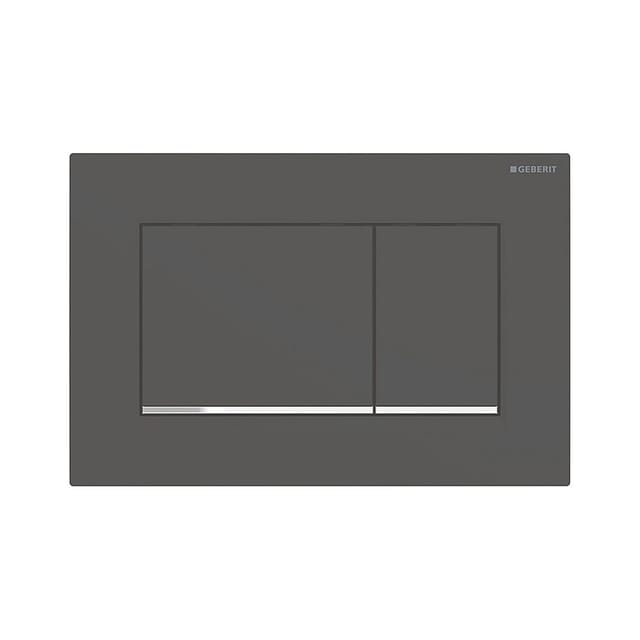 Sigma20 (ex Sigma30) Betätigungsplatte für 2-Mengen-Spülung Square schwarz matt 115.883.14.1 - Geberit