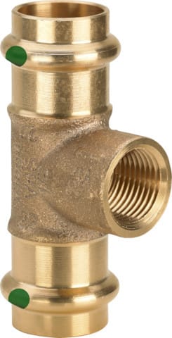 Sanpress T-Stück 197353 54 x Rp 1/2 x 54 mm, Rotguss oder Siliziumbronze, SC-Contur - Viega