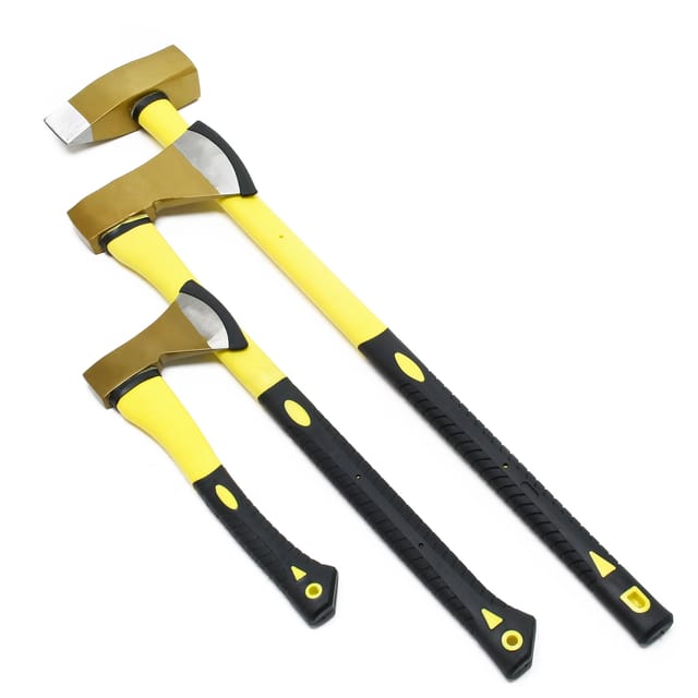 Wiltec - Axt Set 3tlg. Spaltbeil Spaltaxt und Spalthammer, geringes Gewicht und rutschfester Griff