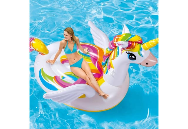Mega Unicorn Island weiß, bunt Badeinsel - Intex