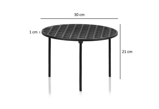 Gusseisen Grillrost ø 30 cm mit 3 Beinen rundes + eingebranntes Grillgitter Zubehör - Bbq-toro