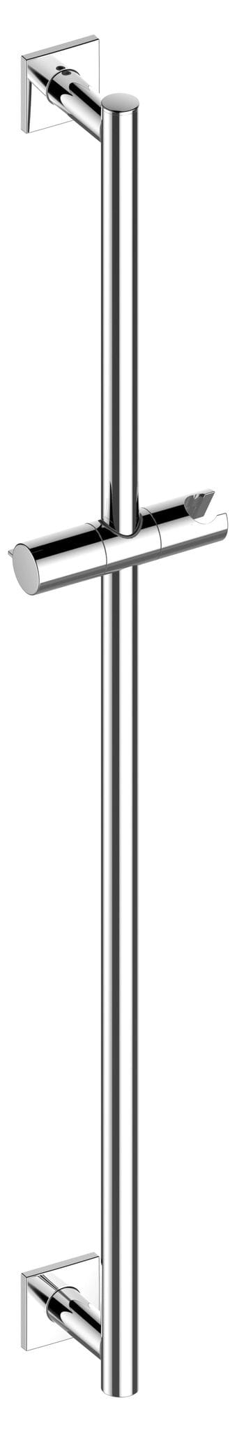 Ixmo Brause-Stange hochglanz-verchromt, 85,5 cm lang mit Handbrausehalter, verstellbare Höhe und Neigung, eckige Rosetten, Wandmontage - Keuco