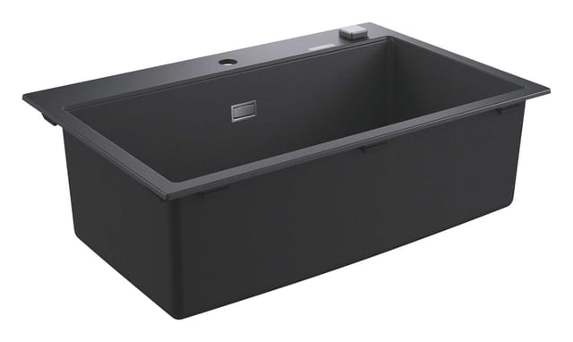 Abwäschen - Kompositspüle K700, Ablaufgarnitur mit Exzenterbedienung, 78x51 cm, schwarz Granit 31652AP0 - Grohe