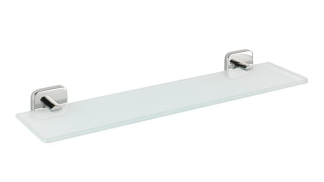 WENKO Glasablage Mezzano Edelstahl, Wandablage, rostfrei, Silber glänzend, Edelstahl rostfrei glänzend