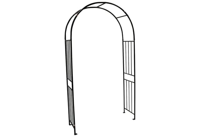 Degamo - versailles: Rosenbogen 220x120cm, Metall schwarz beschichtet in Hammerschlagoptik