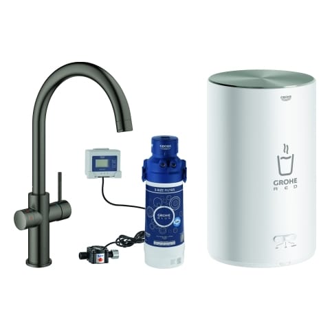 Red Duo Armatur und Boiler Größe m, C-Auslauf, 30083AL1 - Grohe