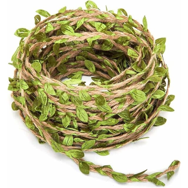 Künstliche Blättergirlande – 20 m – Rustikaler Dschungelranken-Stil, künstliches Laub, Wanddekoration für Garten oder Hochzeit