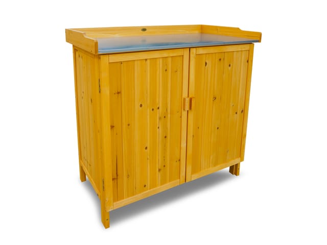 Gartentisch mit Unterschrank, 98 x 48 x 95 cm - Habau