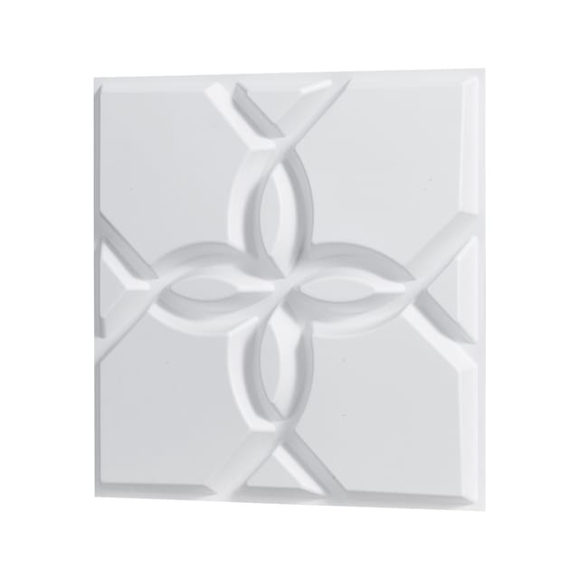 Mophorn - 3d-wandpaneele, 33er-pack 30 X 30 Cm Pvc-fliesen Mit Modernem Blumenmuster, 30 M² Deckkraft, Akzentpaneel Für Decke, Schlafzimmer, Wohn- Und Spielzimmer, Mattweiß