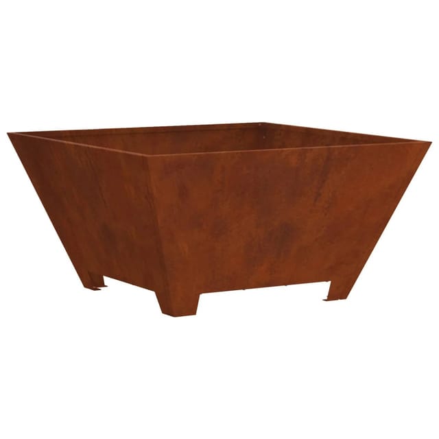 Vidaxl - Feuerplatz Braun 80 x 80 x 40 cm Witterungsbeständiger Stahl