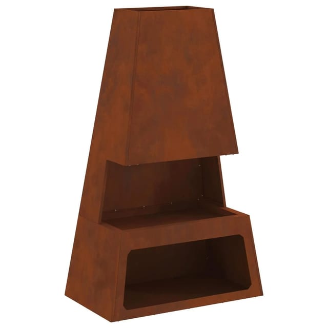 Vidaxl - Feuerplatz Braun 60 x 35 x 100 cm Witterungsbeständiger Stahl