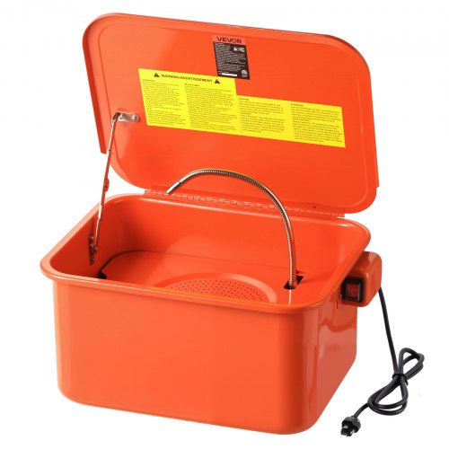 Teilewaschgerät Teilewaschanlage Für Autoteile 19 L, 13 L Lösungsmittelkapazität, Teilewaschbecken Mit Elektrischer Pumpe Für Radlager Zahnräder Vergaser 1,5 L/min Ausstoßmenge Teilewäscher