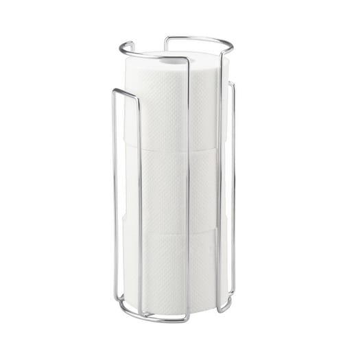 Toilettenpapier-Ersatzrollenhalter Chrom 2er Set, für 3 Rollen, Silber glänzend, Stahl chrom - silber glänzend - Wenko
