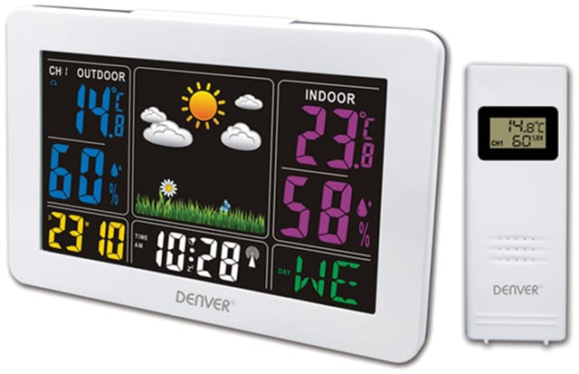Denver Electronics - denver Wetterstation WS-540, weiß, mit Farbdisplay