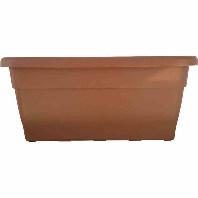 Unbekannt - Pflanzkasten 60 x 30 x 25,7 cm, terracotta Rechteckiges Kunststoffgefäß mit Bodenlöchern