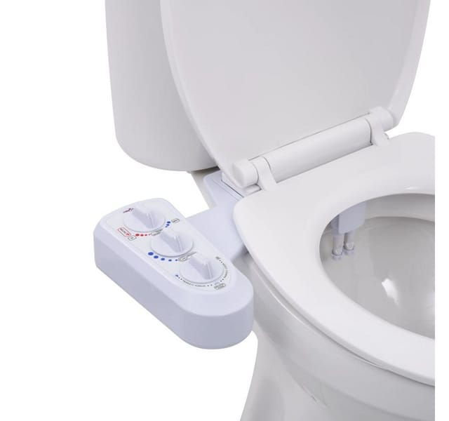 Bidet-Aufsatz für Toilettensitz Heiß-/Kaltwasser Doppeldüsen vidaXL