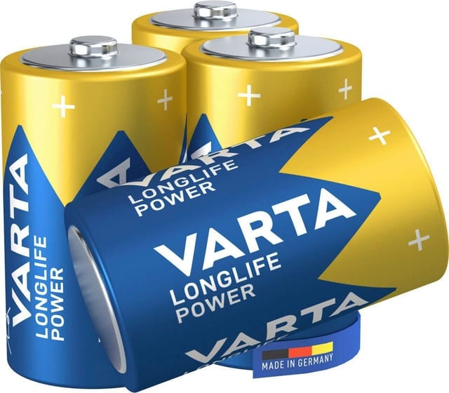 VARTA Batterie Alkaline, Mono, D, LR20, 1.5V, Longlife Power, 4 Stück