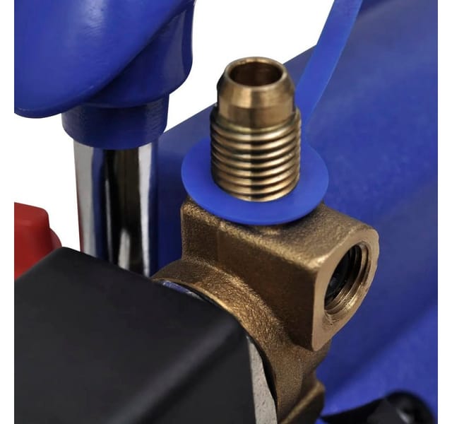 Vakuumpumpe Einstufig mit 2-Wege-Verteiler-Manometer Set - Vidaxl