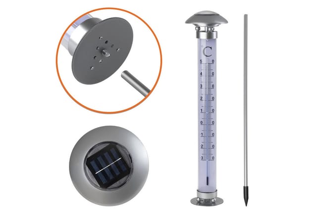 Solar Thermometer xxl 112cm - Garten Außenthermometer Gartenthermometer
