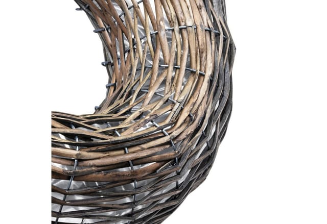 Spetebo - Weide Pflanzring 2er Set - 45 cm / 40 cm - Holz Pflanzschale Blumenkorb Weidenkranz rund