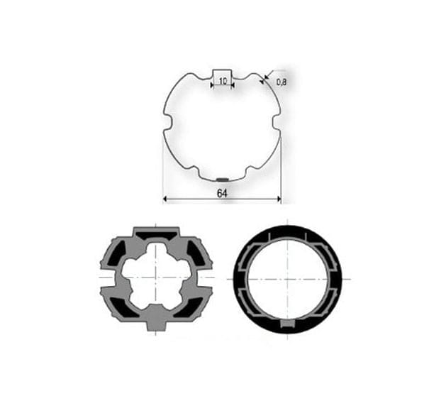 Adapterset ZF64 Welle Für 50mm Somfy Motoren