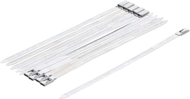 Bgs Technic - Kabelbinder-Sortiment Edelstahl rostfrei 7,0 x 200 mm 10-tlg.