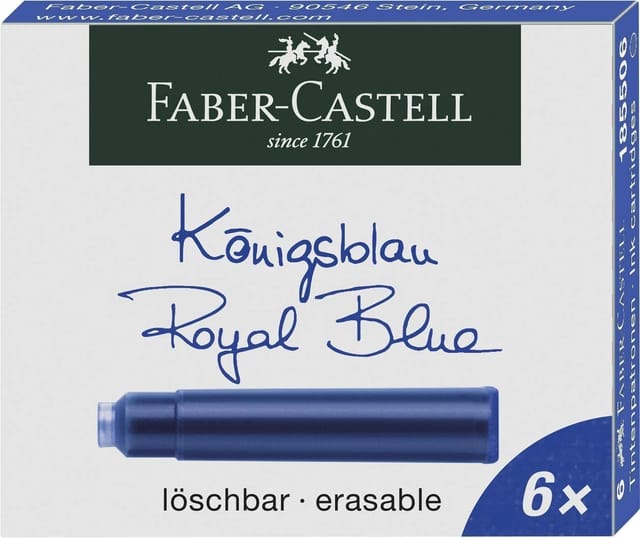 Tintenpatrone Standard löschbar königsblau 6 St./Pack.