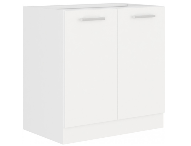 Küchen Preisbombe - eko White Unterschrank 80 Weiss matt Küchenzeile Küchenblock Küche Einbauküche
