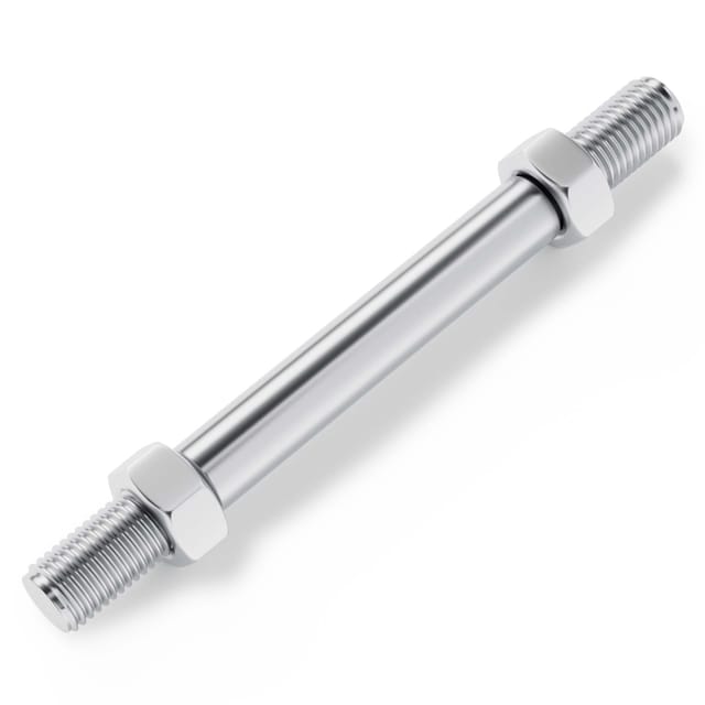 Wiltec Standard Steckachse 135 x 20 mm für Schubkarre, Nabenbreite 95 mm, Achse für Schubkarren Rad, Trolley, Sackkarre, Handwagen