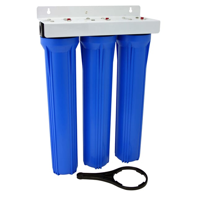 Wiltec - Naturewater NW-BRK03 3 Stufen Wasserfilter, 5 µ, 26,16 mm (3/4') Filtereinsatz, pp Kartusche Filter, Filterschlüssel, Sedimentfilter
