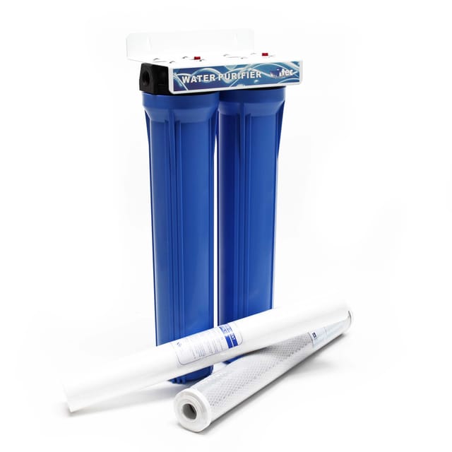 Wiltec - Naturewater NW-BRK02 2 Stufen Wasserfilter, 5 µ, 26,16 mm (3/4') Filtereinsatz, pp Kartusche Filter, Filterschlüssel, Sedimentfilter