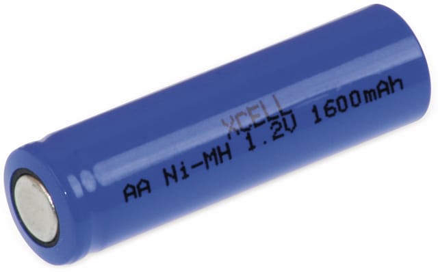 Xcell - NiMH-Akku, Industriezelle, aa, Flat-Top, 48,4x14,5mm, 1,2V/1600mAh