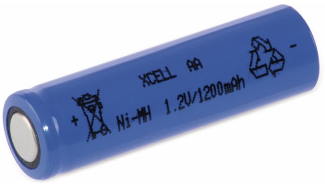 Xcell - NiMH-Akku, Industriezelle, aa, Flat-Top, 49,5x14,5mm, 1,2V/1200mAh