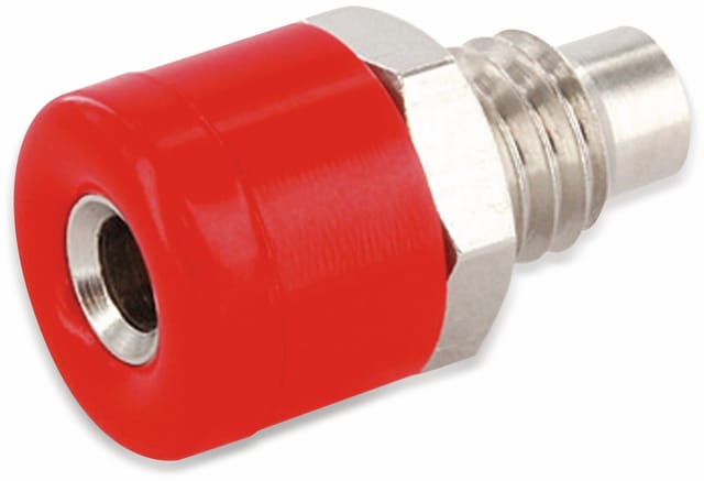 Zwerg-Einbaubuchse, 2,6 mm, rot - Schnepp