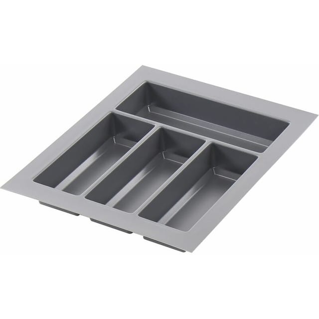 Agoform Besteckeinsatz Classico kürzbar 440x340x50,5mm, Kunststoff schiefergrau