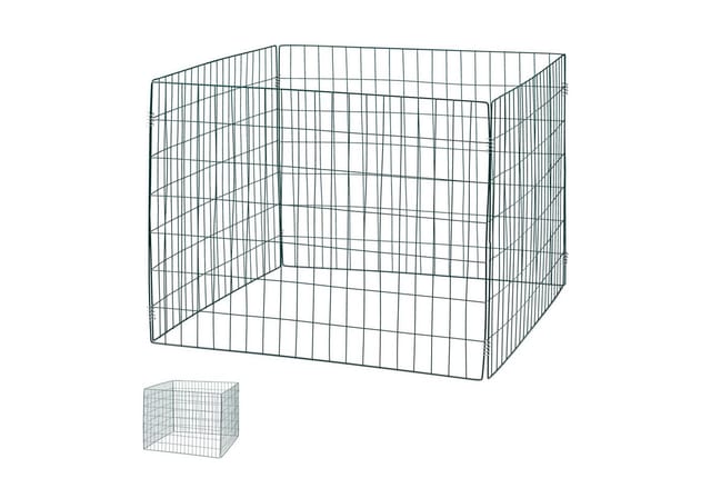 Relaxdays - Komposter Metall, 2er Set, Biokomposter Garten, HxBxT: 70 x 90 x 90 cm, 560 Liter, Drahtkomposter Stahl, grün