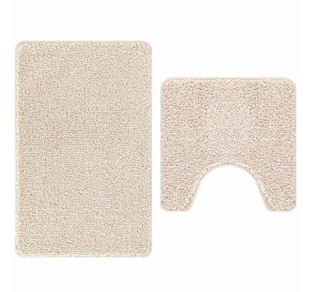 Badematte 2 pcs Creme 50 x 50 cm Polypropylen Vidaxl