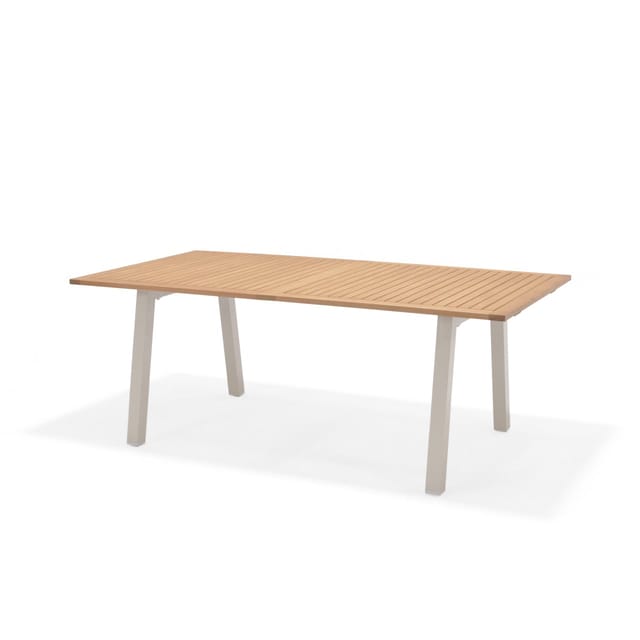 Primaster - Gartentisch Padua 195 x 100 cm Eukalyptusholz/Aluminium Esstisch