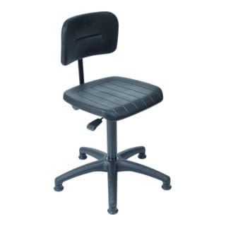 Arbeitsstuhl mit Gleitern Sitzhöhe 440-630 mm PU-Sitz - Stier