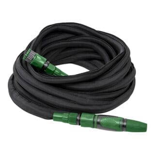 Flexibler Gartenschlauch Premium 15m bis 30m, Universeller Gartenschlauch, ausgestattet mit Komfort-Mullti-Jet-Spritzpistole - Stier