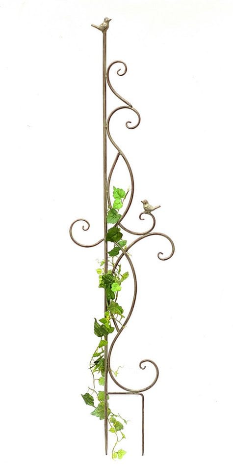 Rankhilfe Metall Rankgitter 135 cm 93999 Kletterhilfe Bodenstecker Blumenhalter Ranksäule - Dandibo