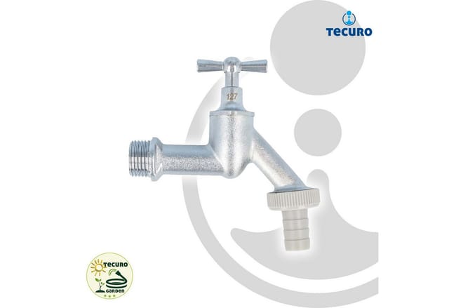Tecuro - Auslaufventil mit Behälterverschraubung für Regentonne / Wassertank - 3/4 Zoll