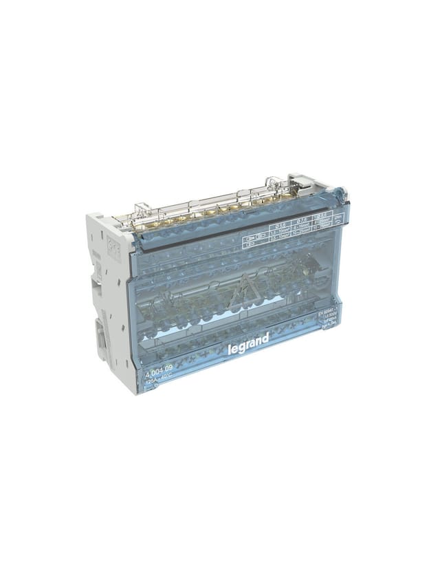 Legrand Modularer Verteiler 4 Pole grau 125A