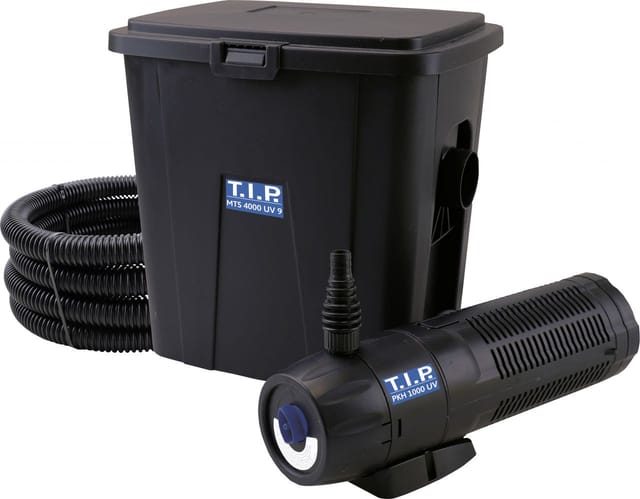 Teichfilter-Set - Für 4.000 l Teich, 1.000 l/h, uv-c 9 w, inkl. Pumpe/Filtermaterial, mts 4000 uv 9, 30296 - T.i.p.