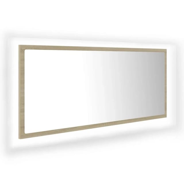 LED-Badspiegel Sonoma-Eiche 100x8,5x37 cm Acryl Vidaxl