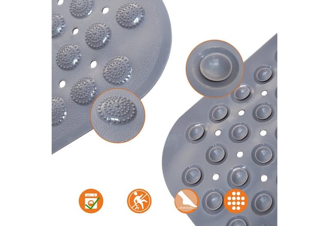 Witen&nock - Badematte Duschmatte Rutschfest Badewannenmatte für Badezimmer Dusche Anti-Rutsch 45 x 45 cm Grau