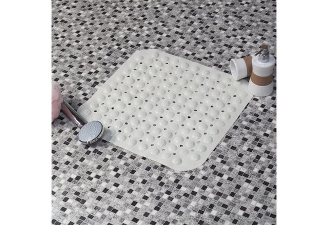 Witen&nock - Badematte Duschmatte Rutschfest Badewannenmatte für Badezimmer Dusche Anti-Rutsch 45 x 45 cm Weiß